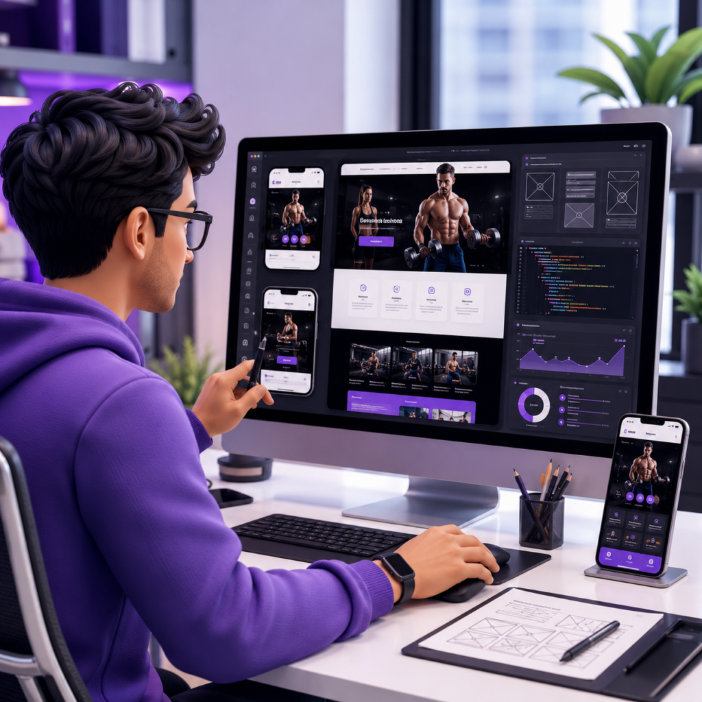 Gym fitness website development project
